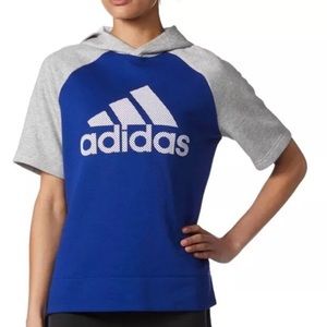 Adidas Short Sleeve Fashion Hoodie S Small